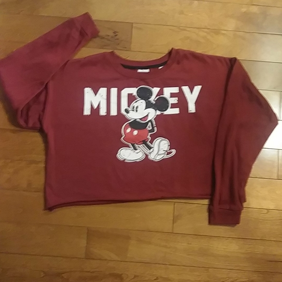 Disney Tops - Mickey mouse sweatshirt burgundy size XL